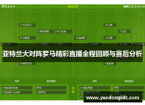 亚特兰大对阵罗马精彩直播全程回顾与赛后分析